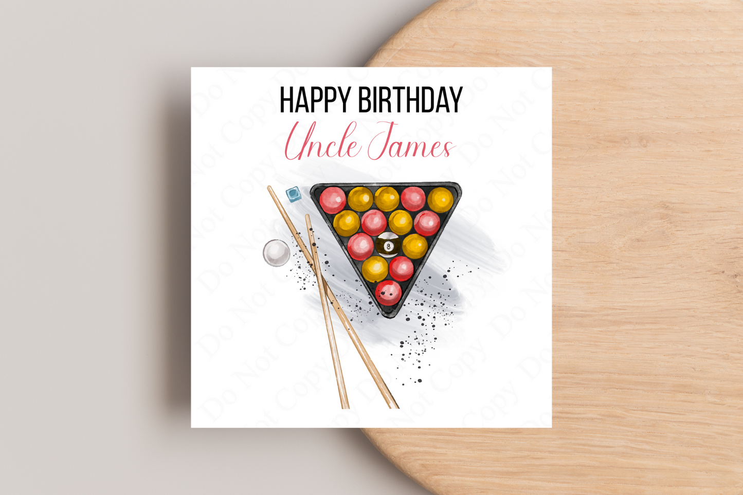 Personalised Pool Birthday Card