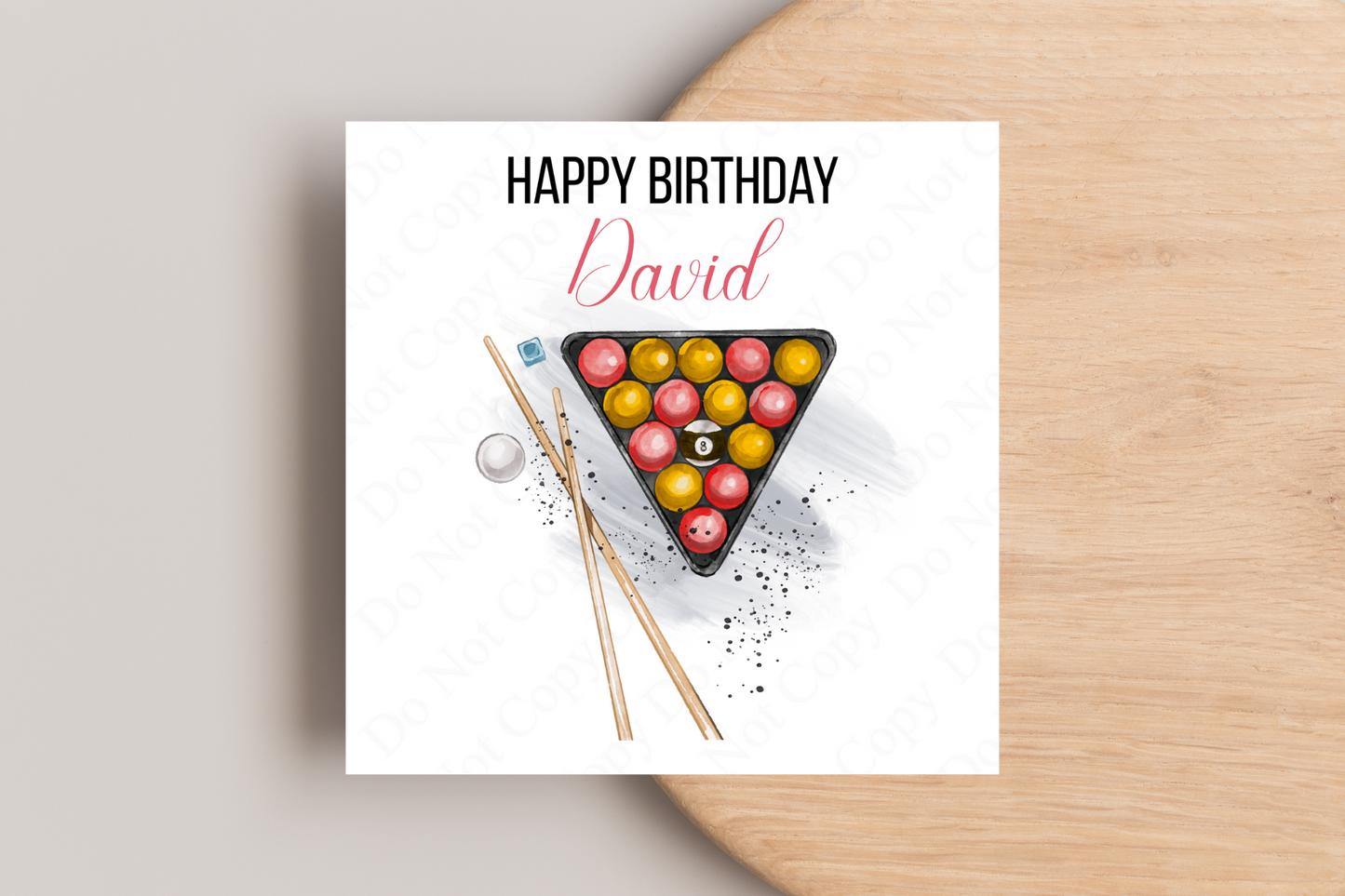 Personalised Pool Birthday Card