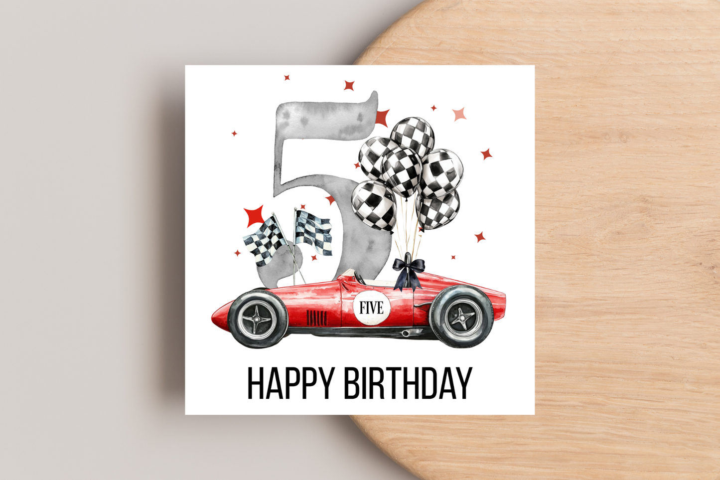 Racing Car Birthday Card