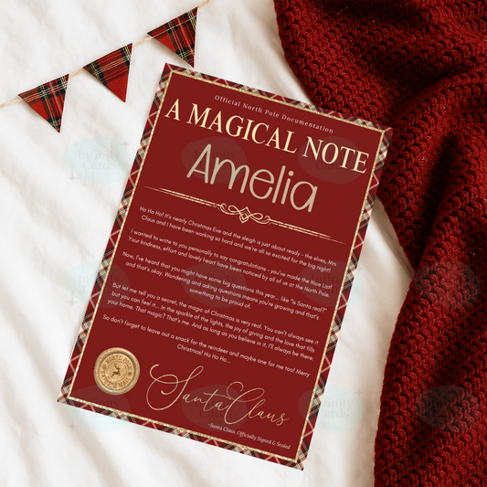 Personalised A Magical Note Christmas Letter From Santa