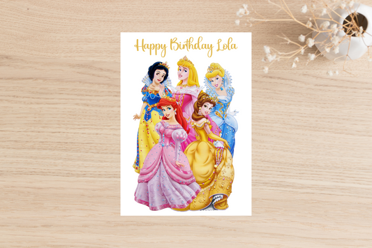 Personalised Princess Birthday Card
