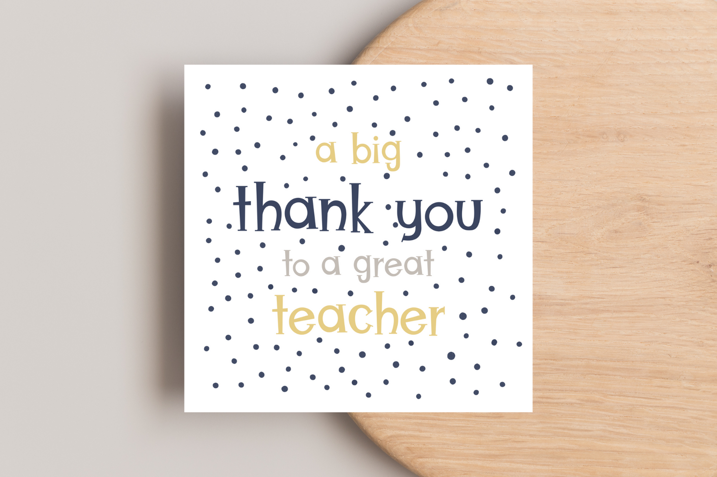 Thank You Teacher Card