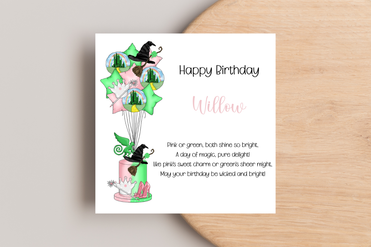 Personalised Wicked Inspired Birthday Card