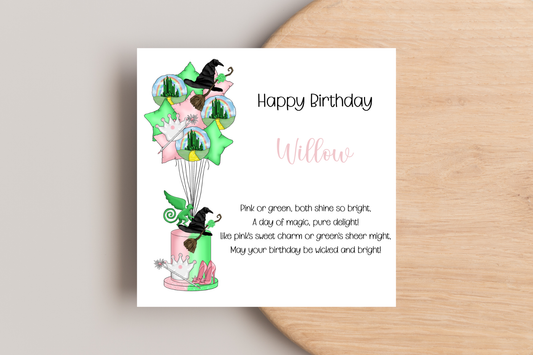 Personalised Wicked Inspired Birthday Card