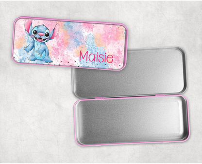 Personalised Stitch Pencil Tin