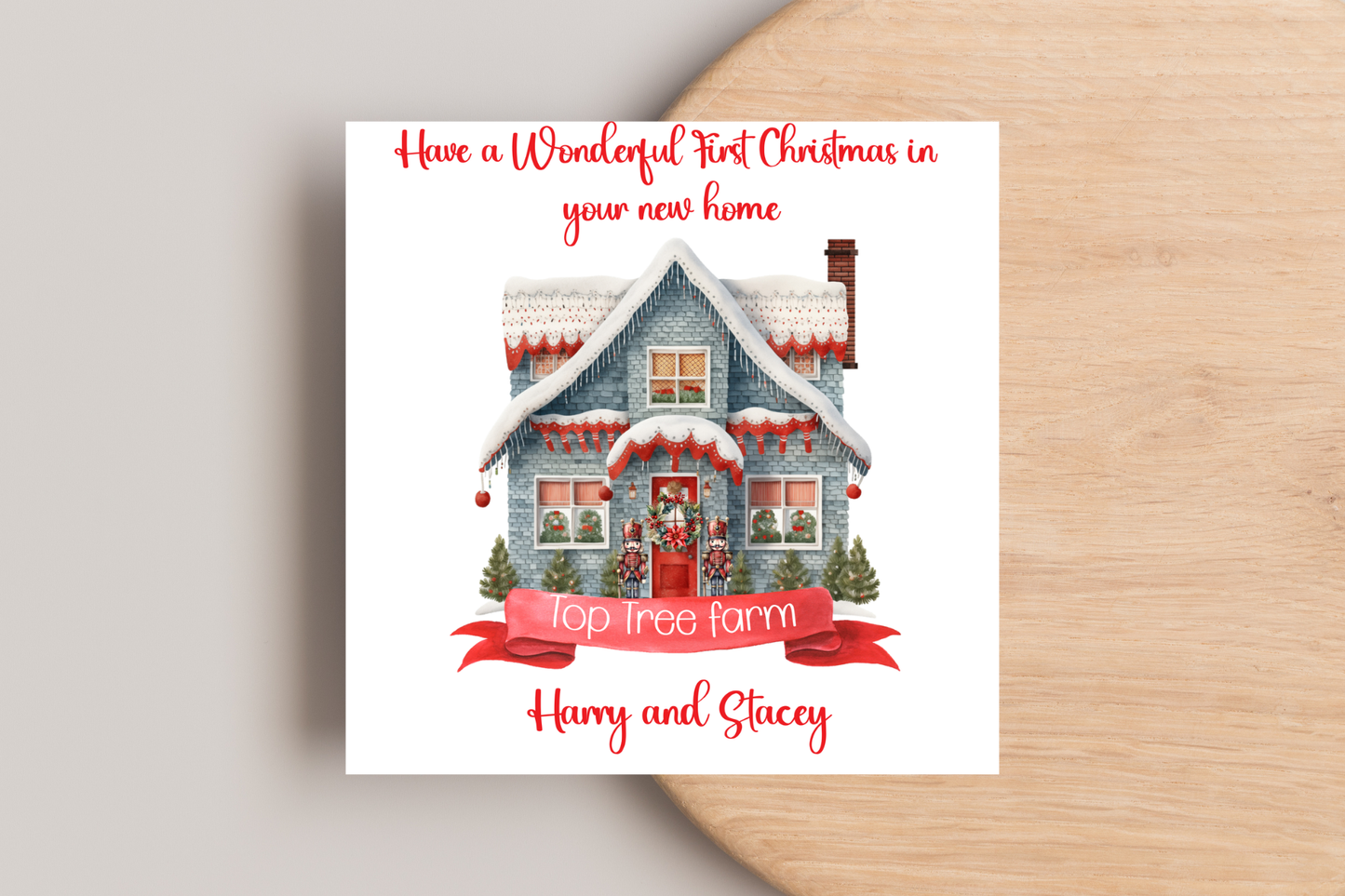 Personalised 1st Christmas in New Home Christmas Card