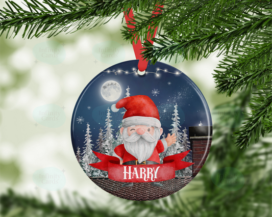 Personalised Santa Christmas Tree Decoration