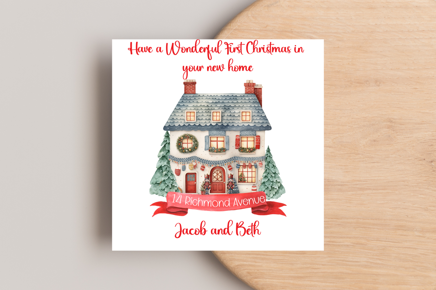 Personalised 1st Christmas in New Home Christmas Card