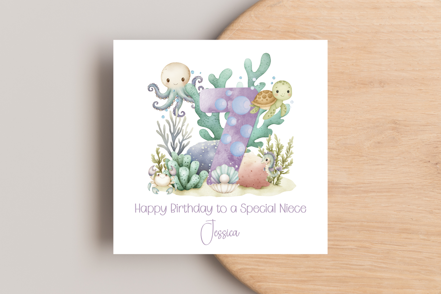 Personalised Under The Sea Birthday Card