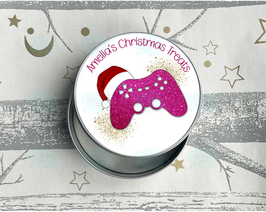 Personalised Gaming Christmas Treats Tin