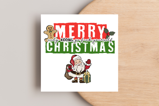 Merry Christmas Rude Christmas Card