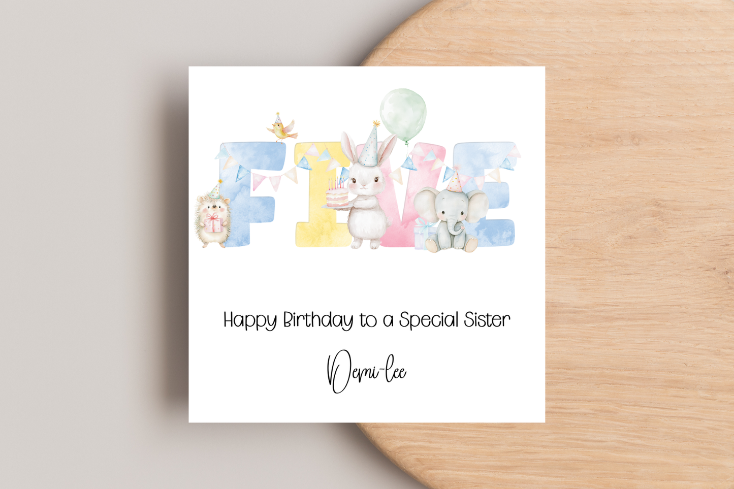 Personalised Party Animal Birthday Card