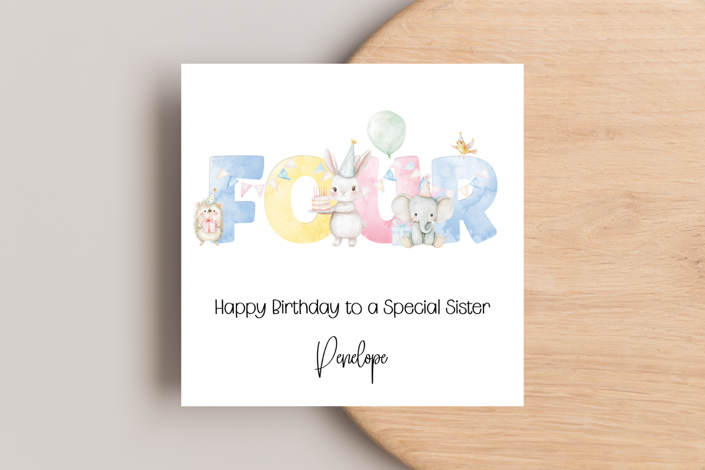 Personalised Party Animal Birthday Card
