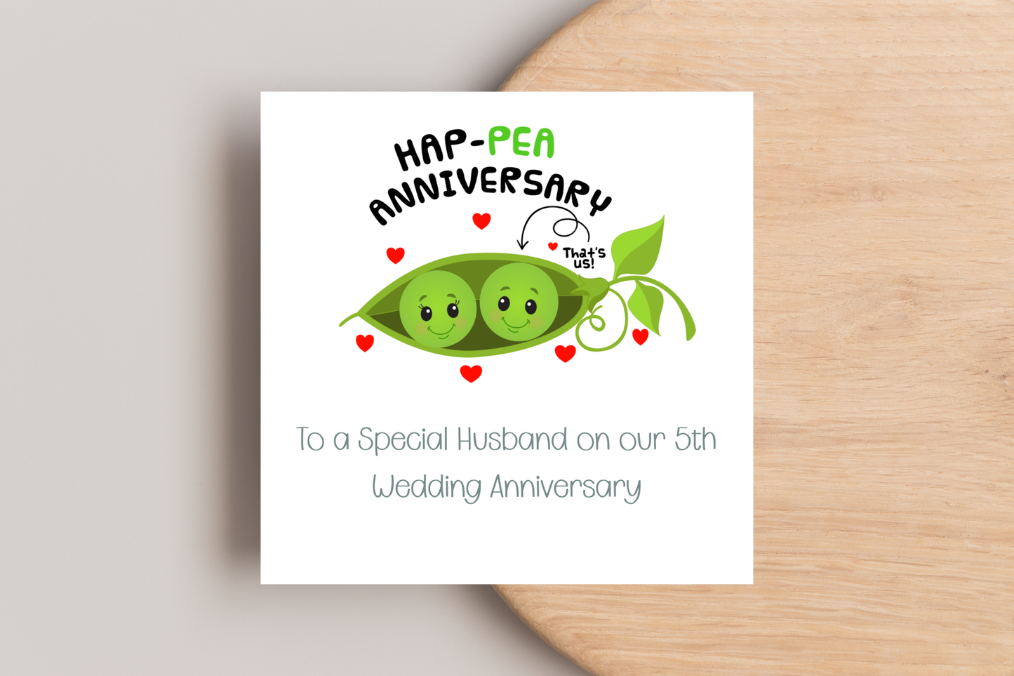 Ha-Pea Anniversary Peas in a Pod Card