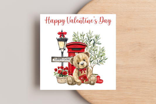 Cuddly Bear Valentine's Day Card