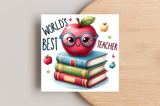 Worlds Best Teacher Ever End of Year Card