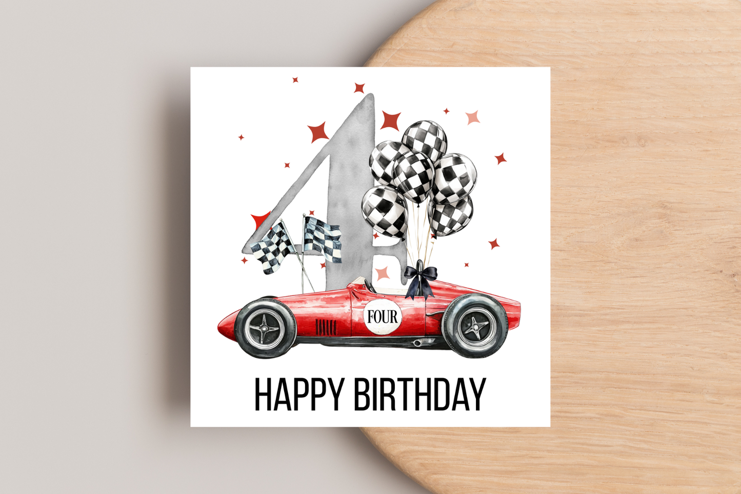 Racing Car Birthday Card
