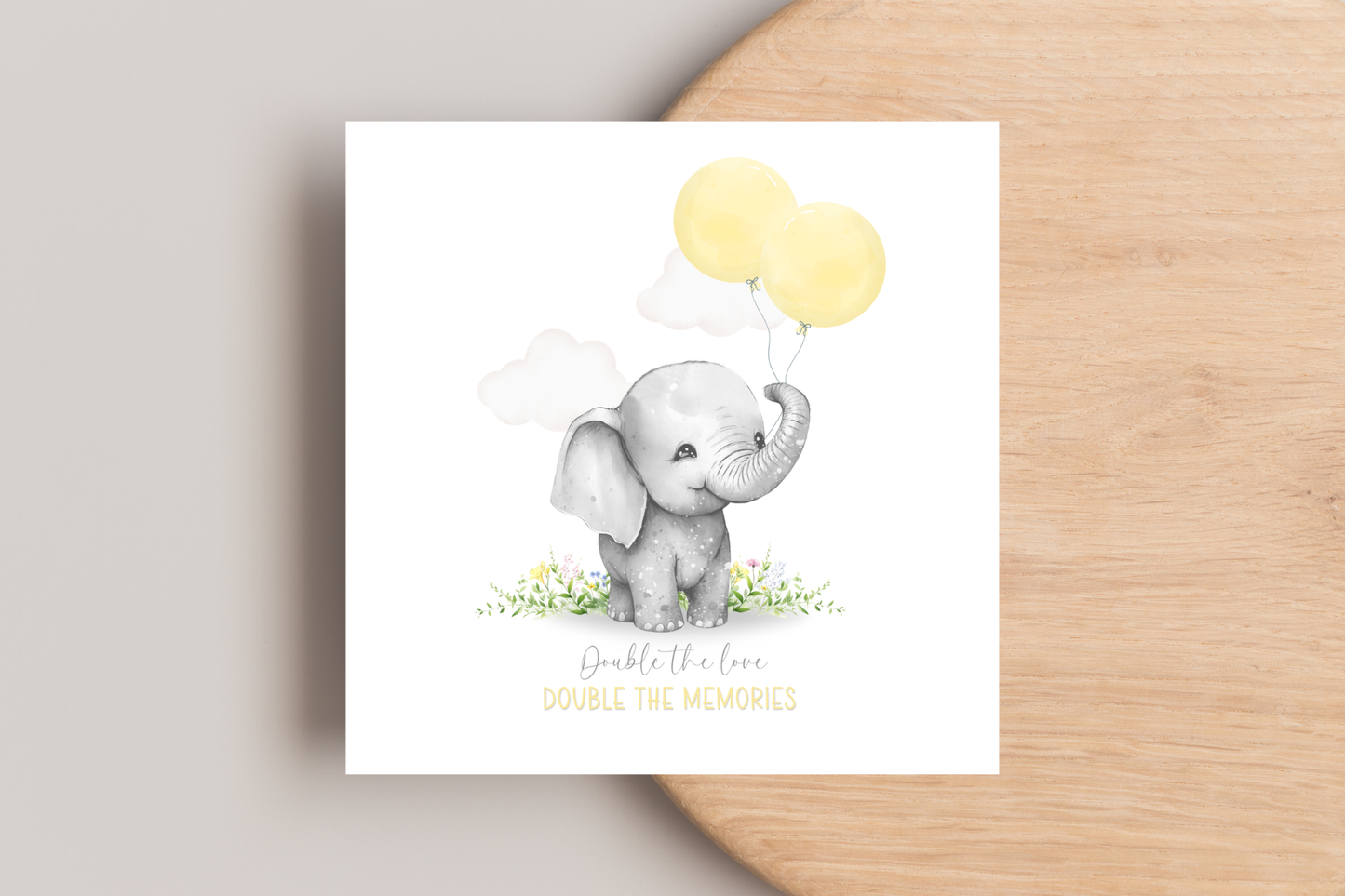 Double the Love, Double the Memories Twins Arrival Card