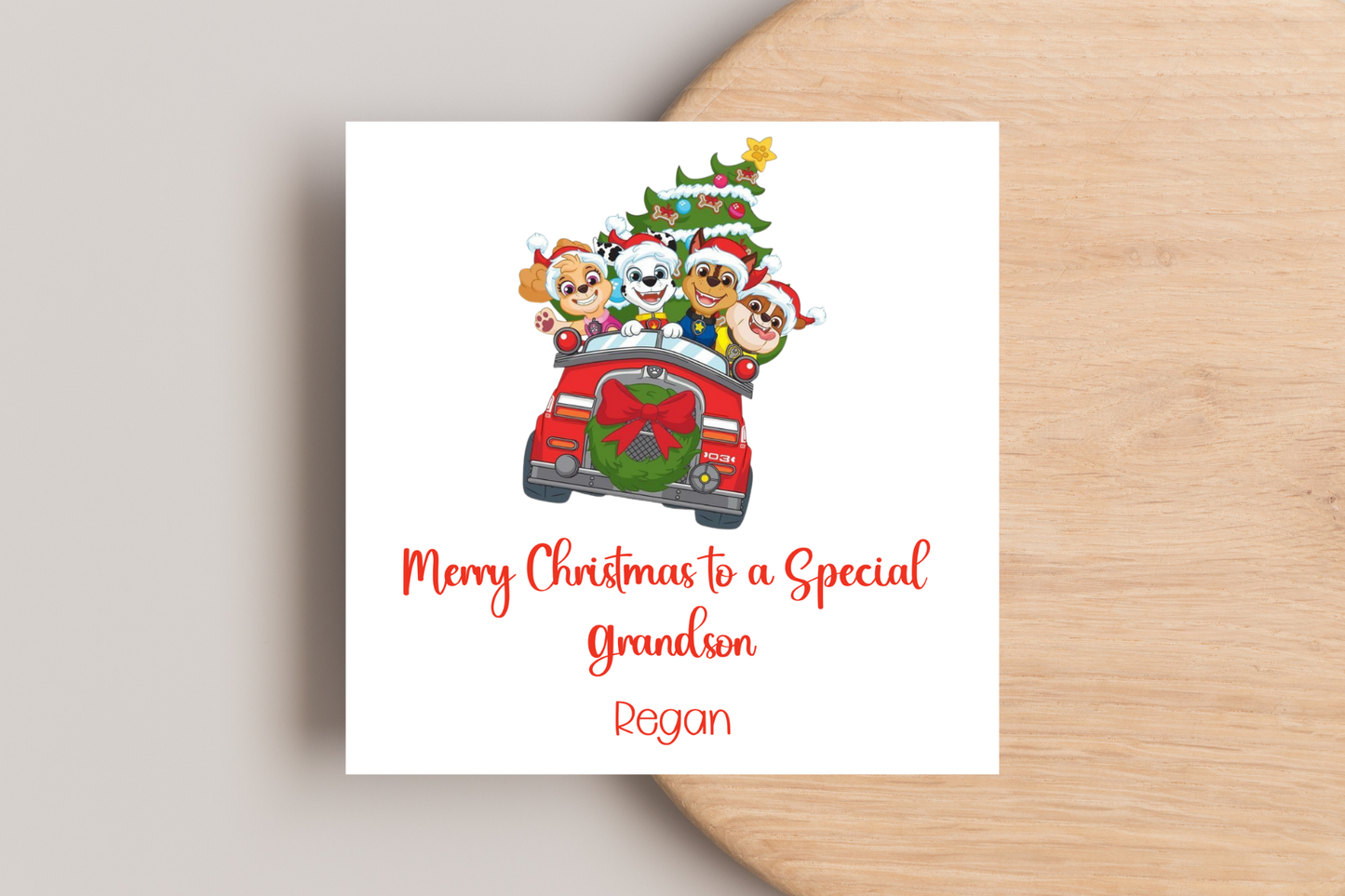 Personalised Paw Patrol Christmas Card