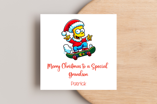 Personalised Simpsons Christmas Card