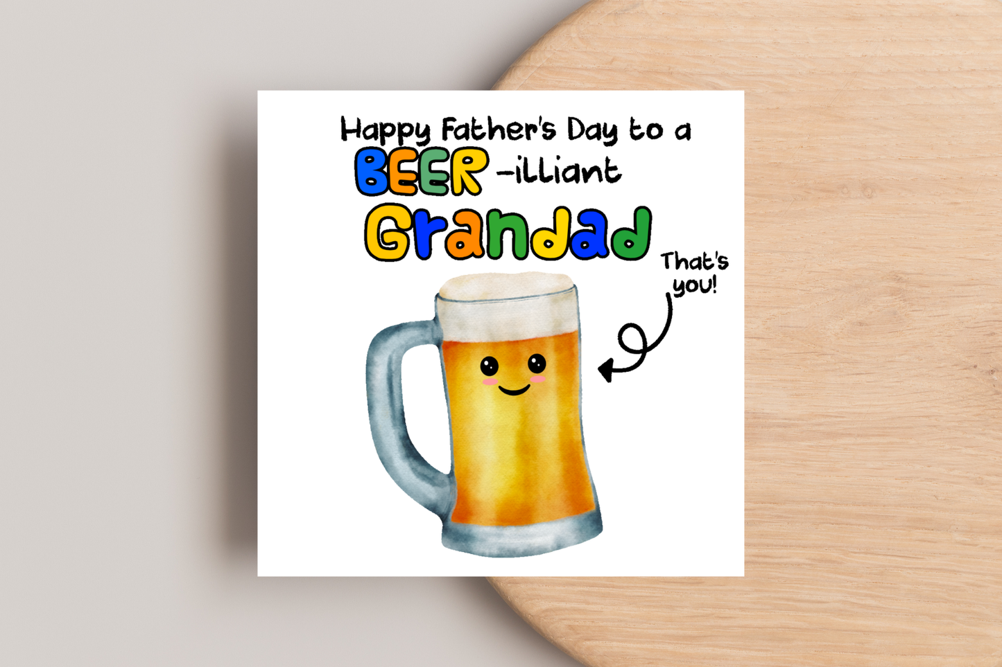 Happy Father's Day to a BEER-ILLIANT Dad Card