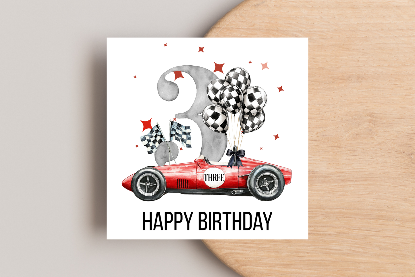 Racing Car Birthday Card