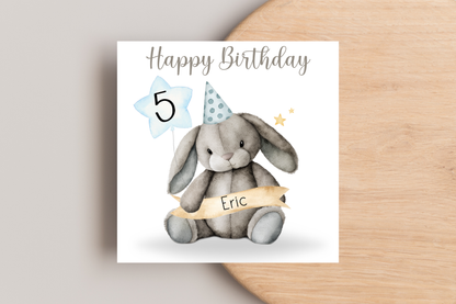 Personalised Birthday Bunny Birthday Card