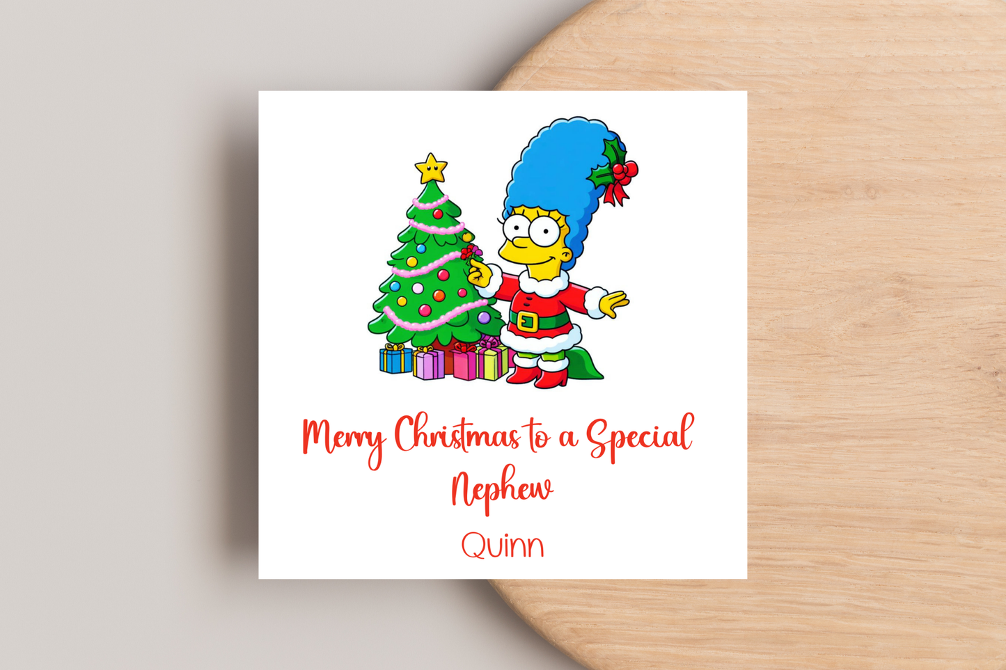 Personalised Simpsons Christmas Card