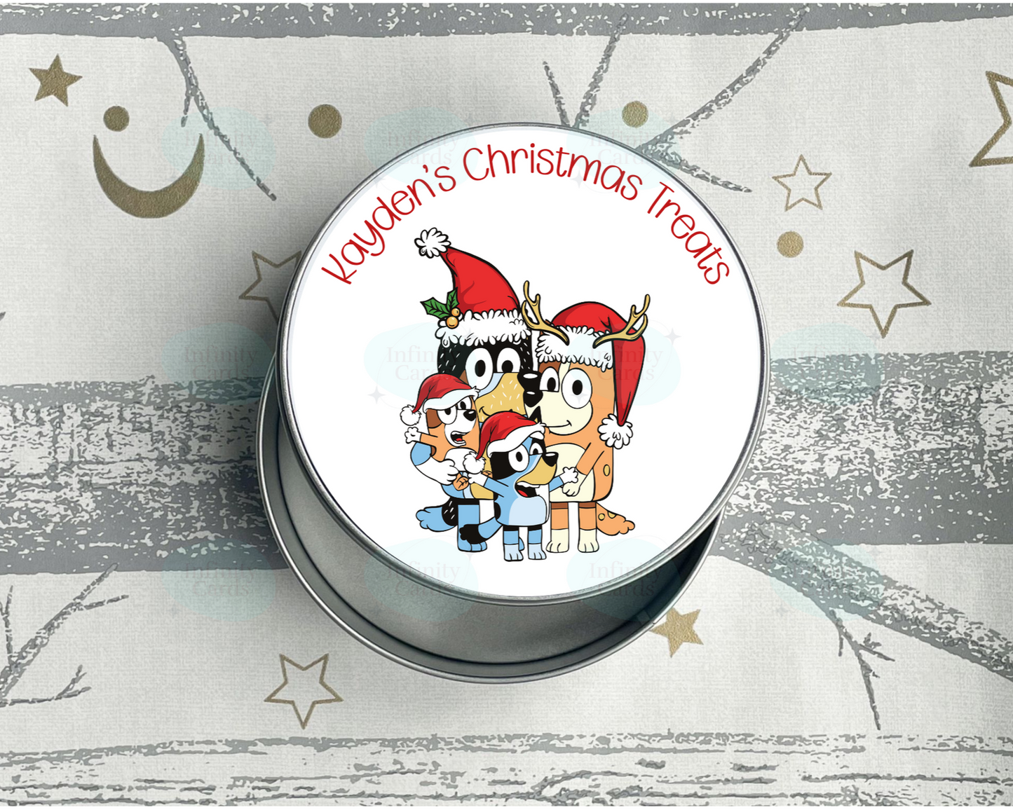 Personalised Bluey Christmas Treats Tin