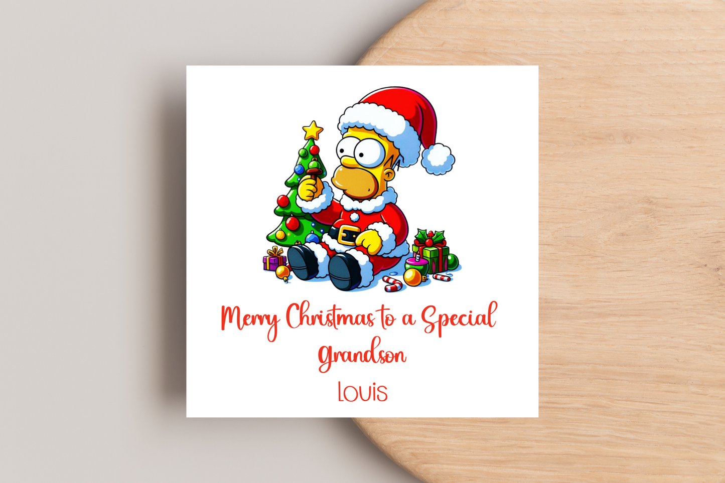 Personalised Simpsons Christmas Card