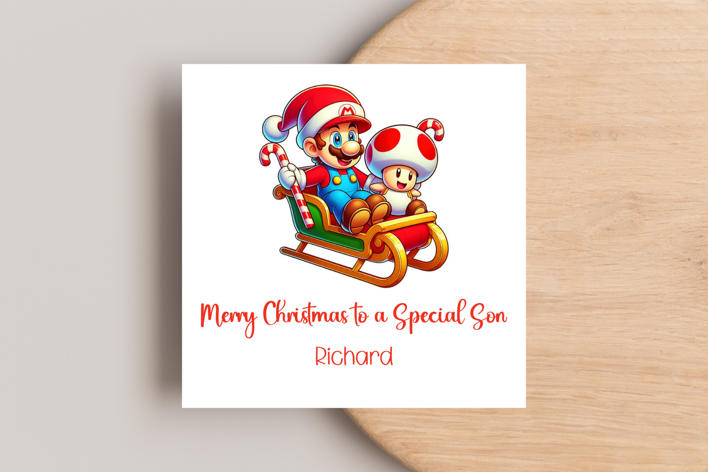 Personalised Mario Christmas Card