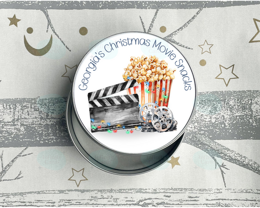 Personalised Christmas Movie Treat Tin