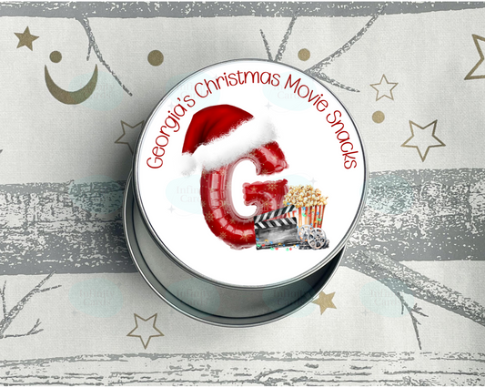 Personalised Christmas Movie Treat Tin