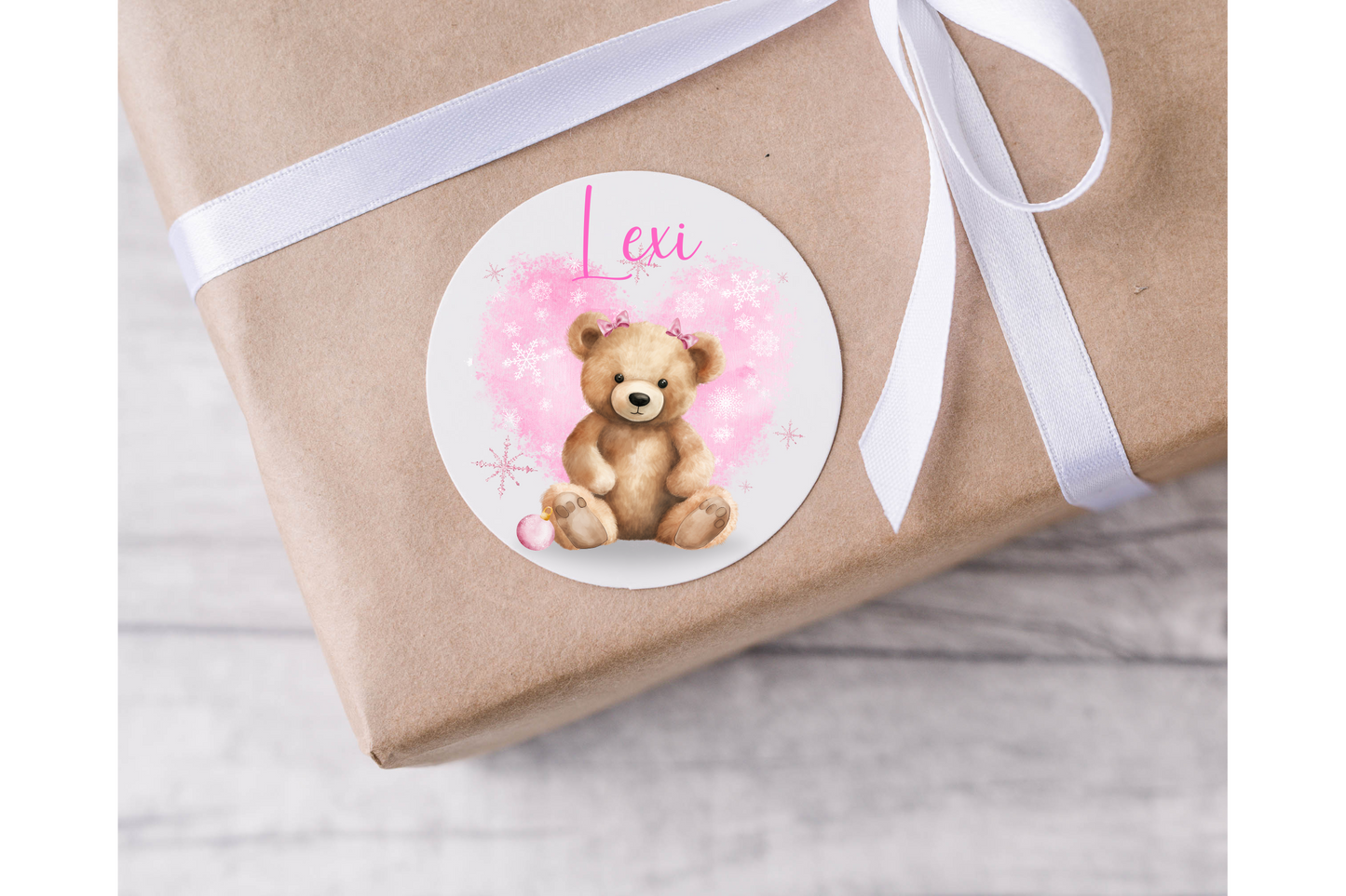 Personalised Teddy Bear Christmas Present Labels