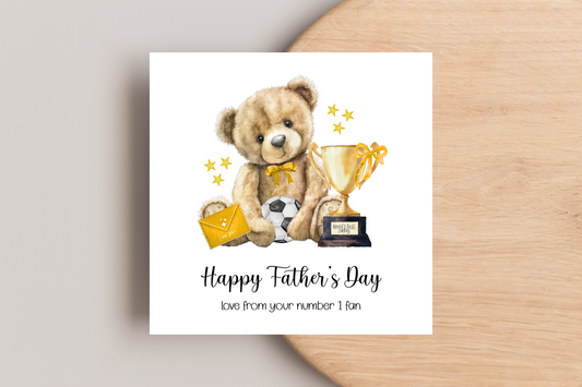 From your Number 1 fan Father's Day Card