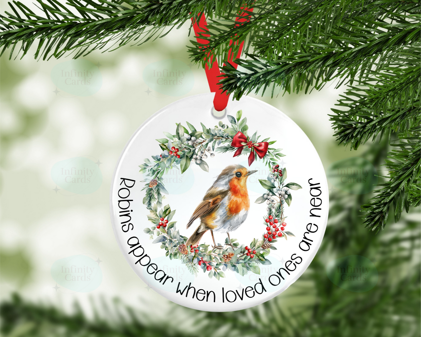 Robins Appear When Loved Ones Are Near Christmas Tree Decoration