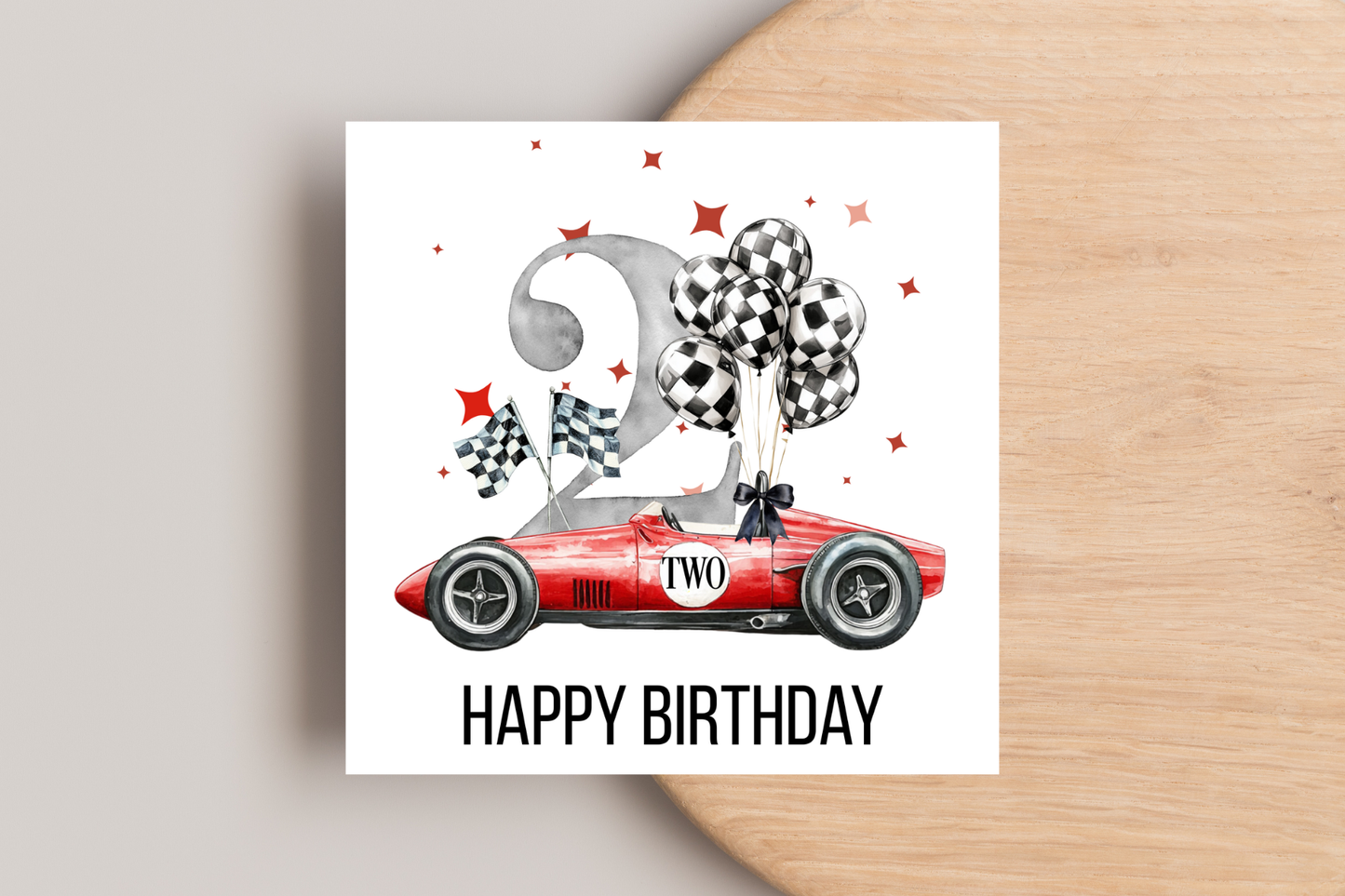 Racing Car Birthday Card