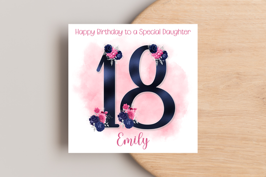 Personalised 18th Birthday Card