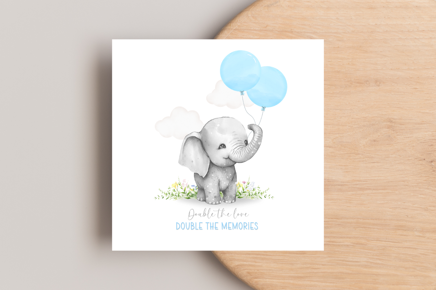 Double the Love, Double the Memories Twins Arrival Card