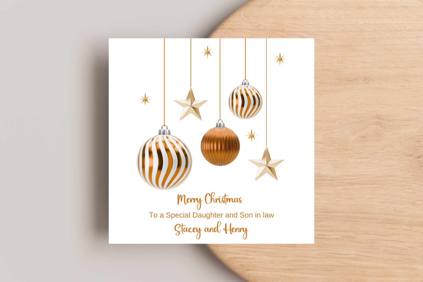 Personalised Bauble Christmas Card