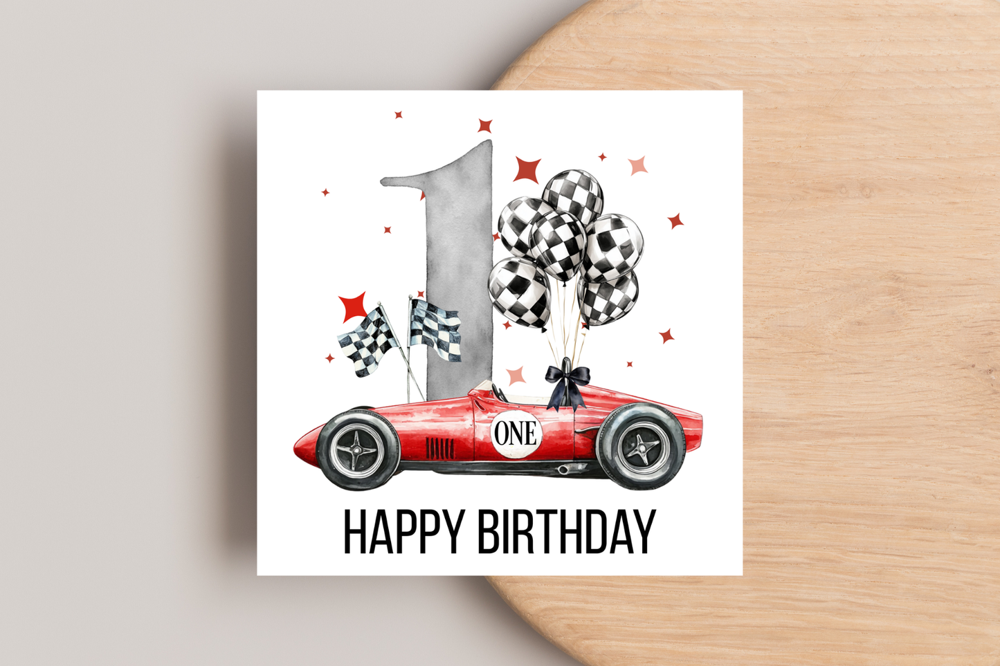 Racing Car Birthday Card