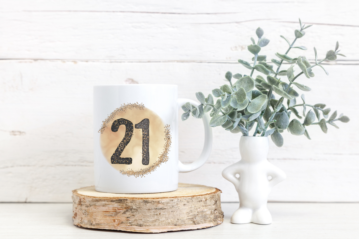 Personalised Birthday Black and Gold Mug