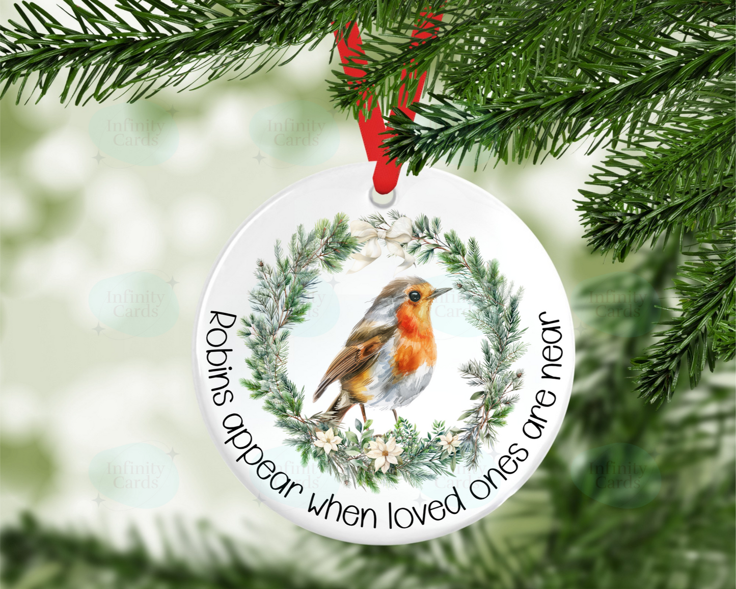 Robins Appear When Loved Ones Are Near Christmas Tree Decoration