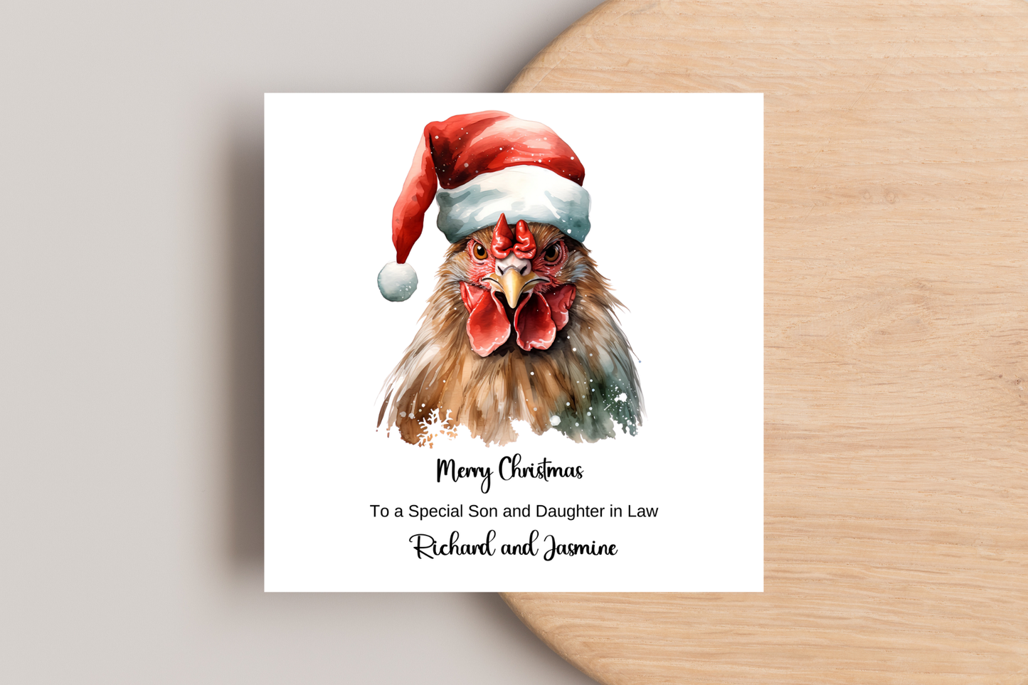 Personalised Christmas Animal Christmas Card