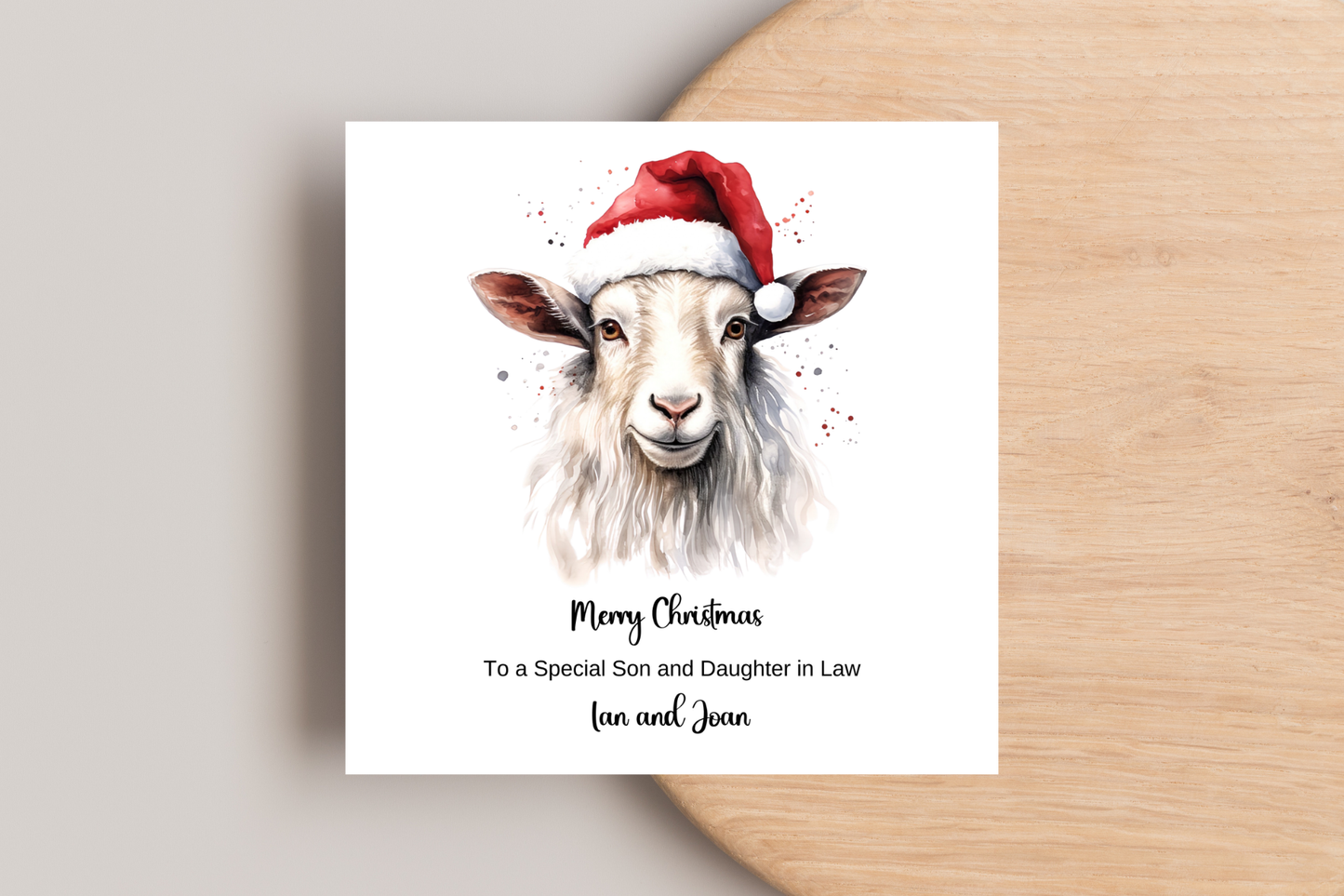 Personalised Christmas Animal Christmas Card