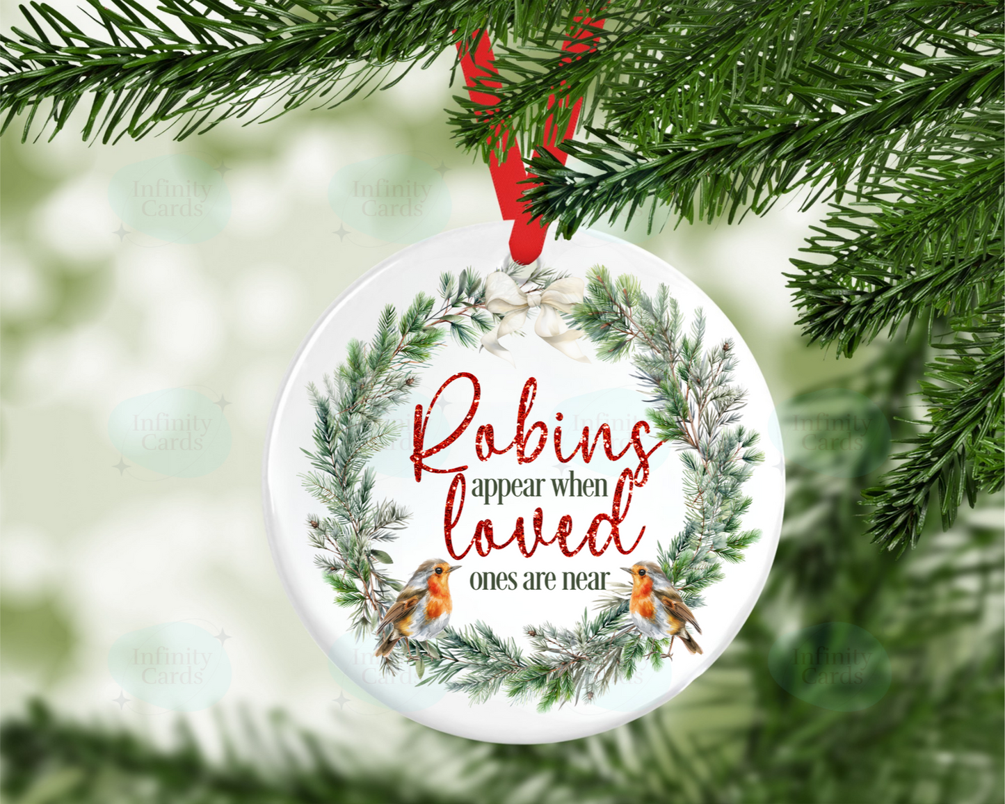 Robins Appear When Loved Ones Are Near Christmas Tree Decoration