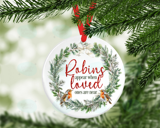 Robins Appear When Loved Ones Are Near Christmas Tree Decoration