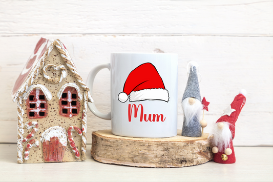 Personalised Santa Hat Christmas Mug
