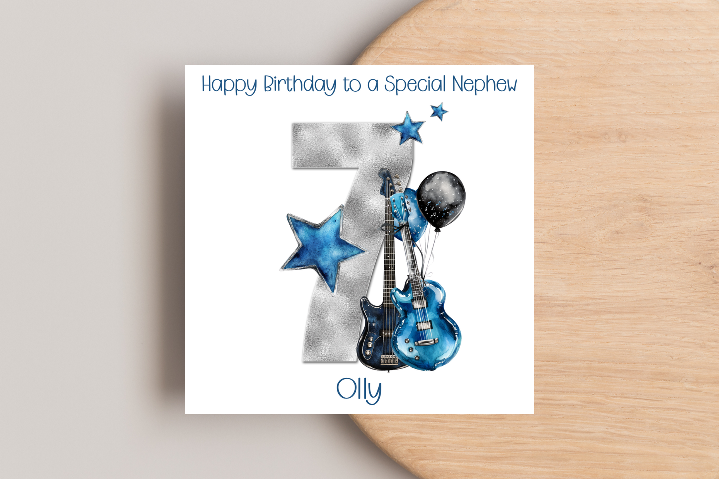 Personalised Guitar Birthday Card