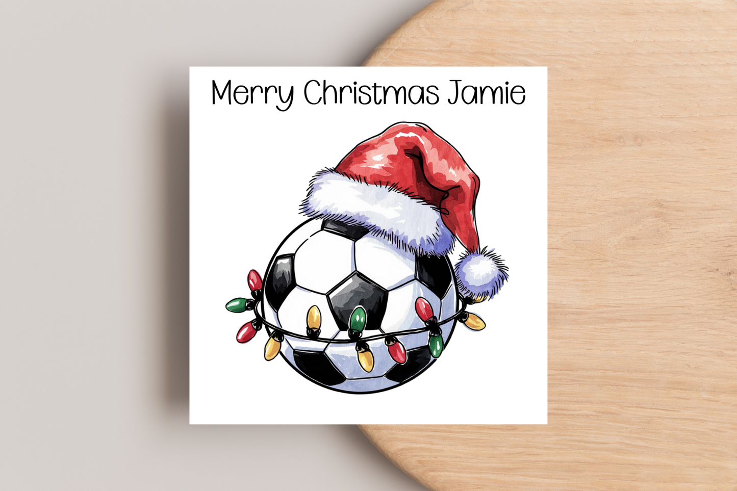 Personalised Football Christmas Card